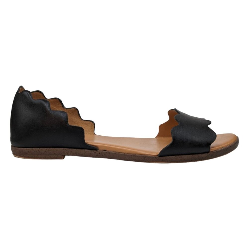 J. Crew Black Scalloped Flats